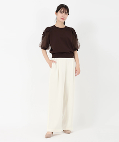 STRAWBERRY-FIELDS(ストロベリーフィールズ) |チュール＊レースバルーンスリーブニット