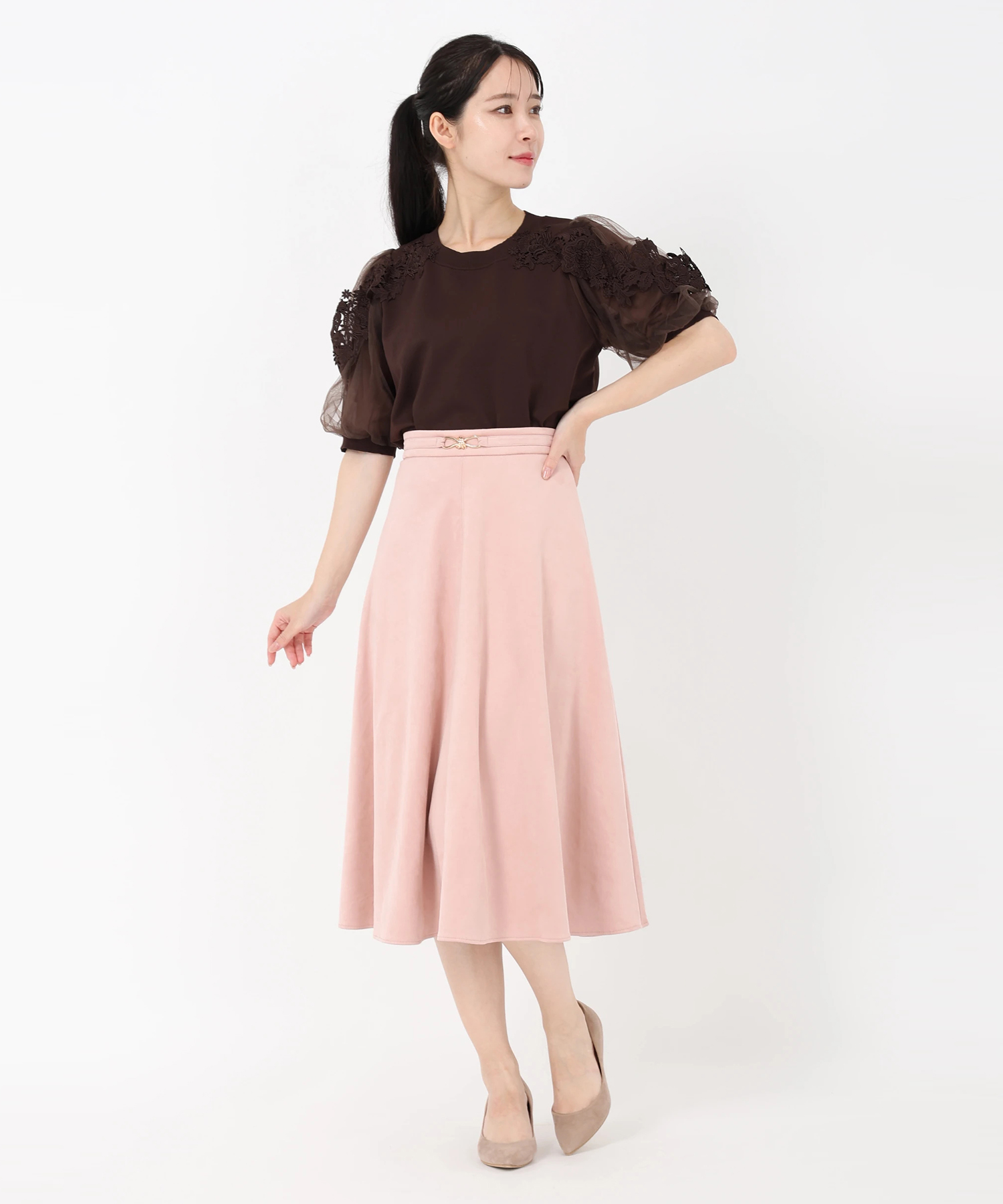 ストロベリーフィールズ　イチエ　フレアスカート ストロベリーフィールズ STRAWBERRY-FIELDS イチエ ICHIE フレア