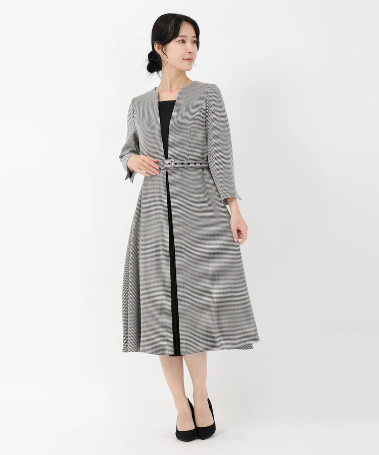 大人気◇ストロベリーフィールズ◇センタープリーツワンピース STRAWBERRY-FIELDS（ストロベリーフィールズ）｜バイカラー