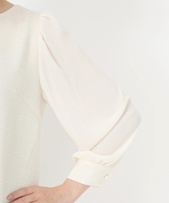 STRAWBERRY-FIELDS(ストロベリーフィールズ) |ジョーゼットスリーブツイードワンピース