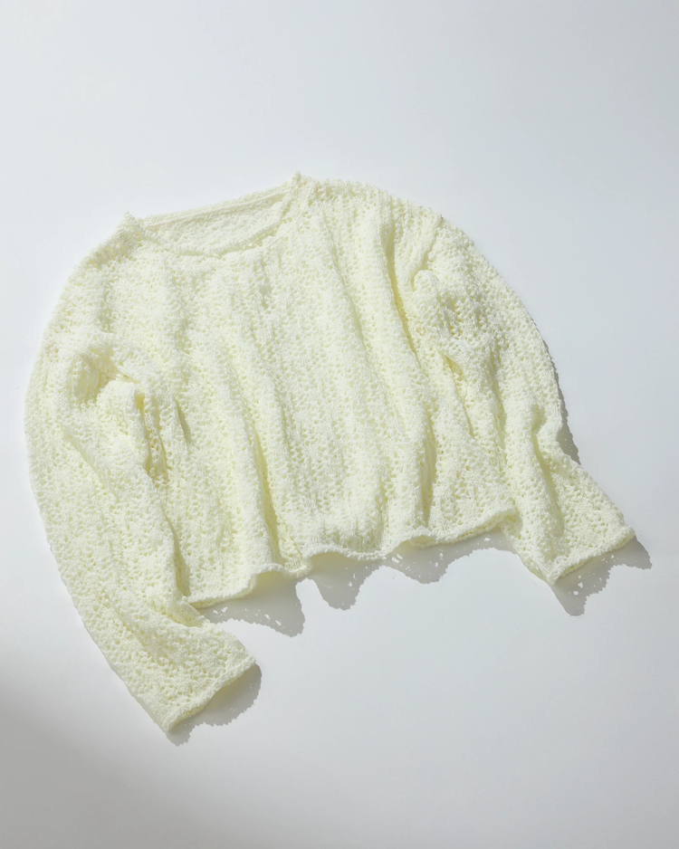 STRAWBERRY-FIELDS(ストロベリーフィールズ) |チュールヤーンレース編ニット