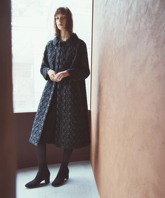 STRAWBERRY-FIELDS(ストロベリーフィールズ) |【プレゼント対象】モールリボン刺繍キルトステンカラーコート