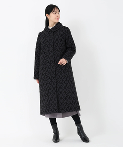 STRAWBERRY-FIELDS(ストロベリーフィールズ) |【プレゼント対象】モールリボン刺繍キルトステンカラーコート