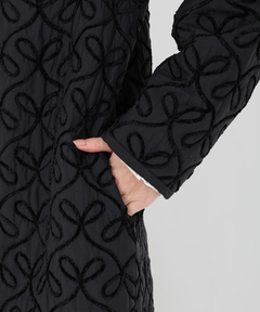 STRAWBERRY-FIELDS(ストロベリーフィールズ) |【プレゼント対象】モールリボン刺繍キルトステンカラーコート