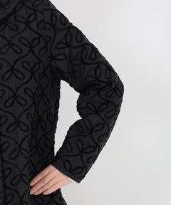 STRAWBERRY-FIELDS(ストロベリーフィールズ) |【プレゼント対象】モールリボン刺繍キルトステンカラーコート