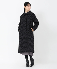 STRAWBERRY-FIELDS(ストロベリーフィールズ) |【プレゼント対象】モールリボン刺繍キルトステンカラーコート