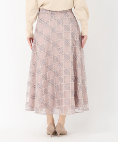 STRAWBERRY-FIELDS(ストロベリーフィールズ) |【プレゼント対象】刺繍チュールフレアースカート