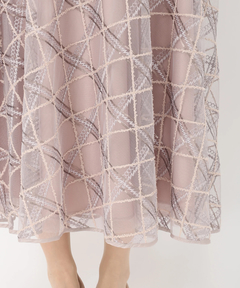 STRAWBERRY-FIELDS(ストロベリーフィールズ) |【プレゼント対象】刺繍チュールフレアースカート