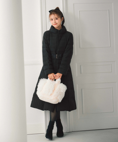 ストロベリーフィールズ ビジュー ダウンコート ノーカラー ペプラム ジャケット STRAWBERRY-FIELDS(ストロベリーフィールズ)｜ジャケット/アウター