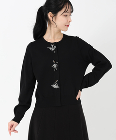 STRAWBERRY-FIELDS(ストロベリーフィールズ) |【プレゼント対象】バレリーナモチーフニットカーディガン
