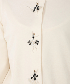 STRAWBERRY-FIELDS(ストロベリーフィールズ) |【プレゼント対象】バレリーナモチーフニットカーディガン