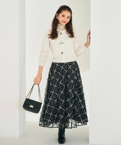 STRAWBERRY-FIELDS(ストロベリーフィールズ) |【プレゼント対象】バレリーナモチーフニットカーディガン