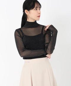 STRAWBERRY-FIELDS(ストロベリーフィールズ) |ナイロンラメチュールカットソー