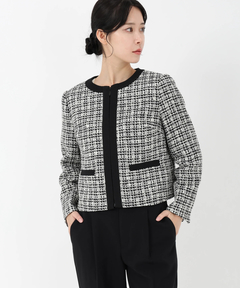 STRAWBERRY-FIELDS(ストロベリーフィールズ) |ミックスツイードジップアップジャケット