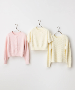 STRAWBERRY-FIELDS(ストロベリーフィールズ) |パール釦シャギーニット