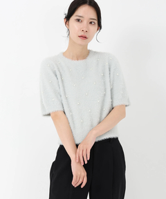 STRAWBERRY-FIELDS(ストロベリーフィールズ) |パールシャギーニットプルオーバー