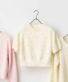 STRAWBERRY-FIELDS(ストロベリーフィールズ) |パールシャギーニットプルオーバー
