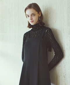 STRAWBERRY-FIELDS(ストロベリーフィールズ) |シュリンクレースハイネックプルオーバー