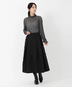 STRAWBERRY-FIELDS(ストロベリーフィールズ) |シュリンクレースハイネックプルオーバー