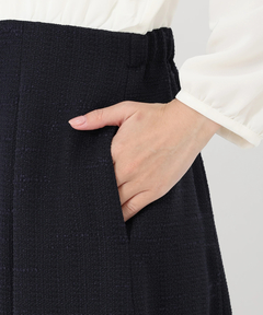 STRAWBERRY-FIELDS(ストロベリーフィールズ) |ウエスト切替ツイードワンピース