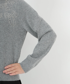 STRAWBERRY-FIELDS(ストロベリーフィールズ) |リボンモチーフ刺？ニットカーディガン