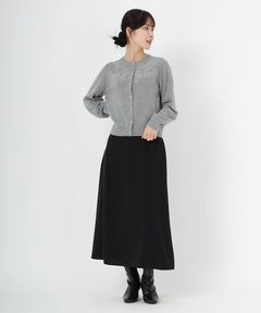 STRAWBERRY-FIELDS(ストロベリーフィールズ) |リボンモチーフ刺？ニットカーディガン