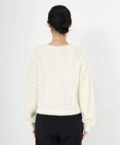 STRAWBERRY-FIELDS(ストロベリーフィールズ) |ハート透かし編みシャギーニット