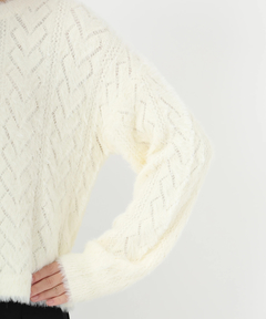 STRAWBERRY-FIELDS(ストロベリーフィールズ) |ハート透かし編みシャギーニット