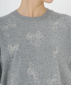 STRAWBERRY-FIELDS(ストロベリーフィールズ) |リボンモチーフ刺しゅうニット