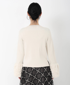 STRAWBERRY-FIELDS(ストロベリーフィールズ) |袖口フェイクファーニット