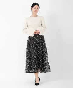 STRAWBERRY-FIELDS(ストロベリーフィールズ) |袖口フェイクファーニット