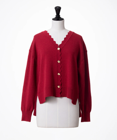 STRAWBERRY-FIELDS(ストロベリーフィールズ) |スカラップＶネックニット