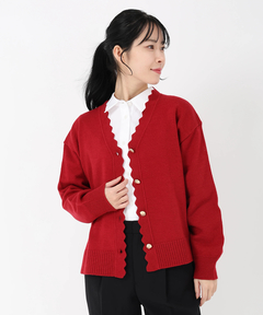 STRAWBERRY-FIELDS(ストロベリーフィールズ) |スカラップＶネックニット