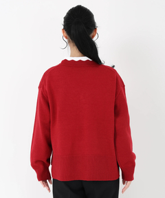 STRAWBERRY-FIELDS(ストロベリーフィールズ) |スカラップＶネックニット