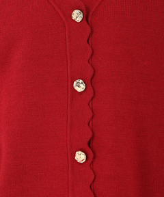 STRAWBERRY-FIELDS(ストロベリーフィールズ) |スカラップＶネックニット