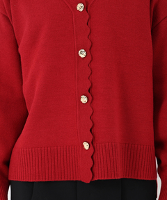 STRAWBERRY-FIELDS(ストロベリーフィールズ) |スカラップＶネックニット