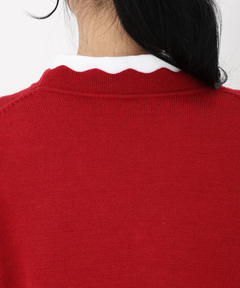 STRAWBERRY-FIELDS(ストロベリーフィールズ) |スカラップＶネックニット