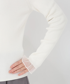 STRAWBERRY-FIELDS(ストロベリーフィールズ) |シアーフリルリブニット