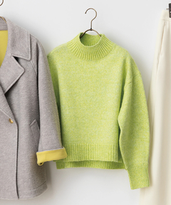 現行品　値札つき　ストロベリーフィールズ　ピンクベージュ　リボンアートニット 元宝塚トップ娘役 綺咲愛里さん着用】シェニールベロア_ベロア