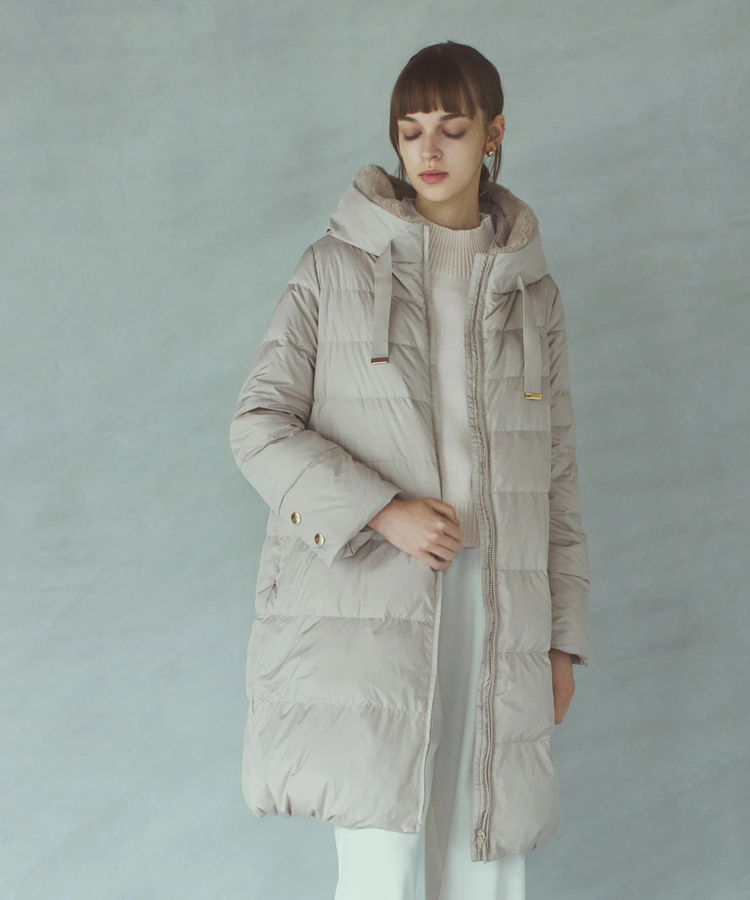 STRAWBERRY FIELDS ダウンコート STRAWBERRY-FIELDS（ストロベリーフィールズ）｜フェイクファー衿