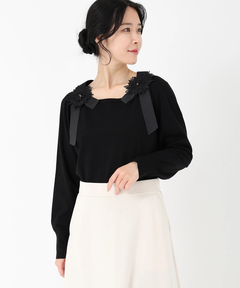 STRAWBERRY-FIELDS(ストロベリーフィールズ) |レース＊リボンデティールニット