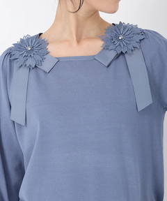 STRAWBERRY-FIELDS(ストロベリーフィールズ) |レース＊リボンデティールニット