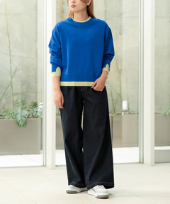 STRAWBERRY-FIELDS(ストロベリーフィールズ) |デニムタックパンツ