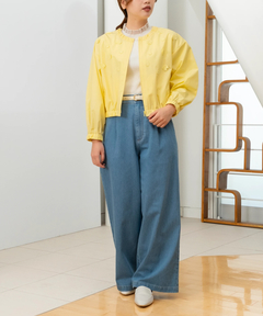 STRAWBERRY-FIELDS(ストロベリーフィールズ) |デニムタックパンツ