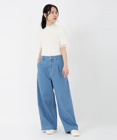 STRAWBERRY-FIELDS(ストロベリーフィールズ) |デニムタックパンツ