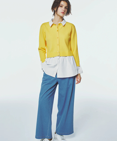 STRAWBERRY-FIELDS(ストロベリーフィールズ) |デニムタックパンツ