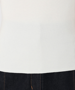 STRAWBERRY-FIELDS(ストロベリーフィールズ) |シアーフリルネック５分袖ニット