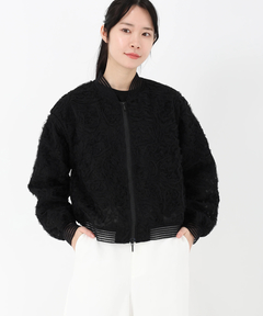 STRAWBERRY-FIELDS(ストロベリーフィールズ) |チュール刺繍ジップアップブルゾン