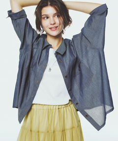 STRAWBERRY-FIELDS(ストロベリーフィールズ) |シアーデニムオーバーシャツ