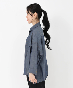 STRAWBERRY-FIELDS(ストロベリーフィールズ) |シアーデニムオーバーシャツ